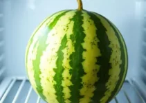 melancia cortada na geladeira