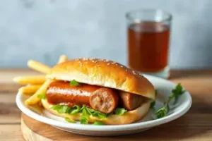 pão com linguiça