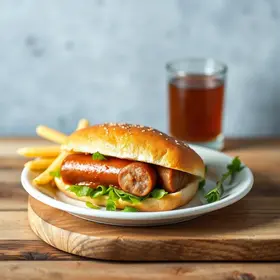 pão com linguiça