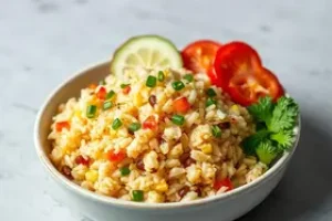 arroz de forno colorido