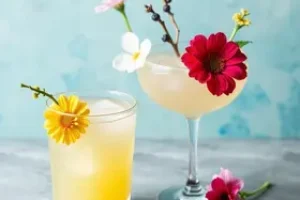 drinks com flores