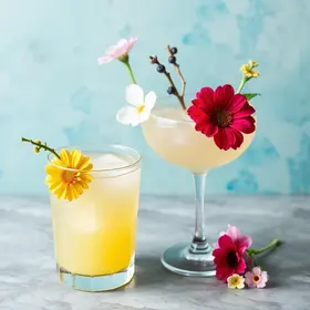 drinks com flores