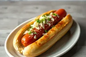 hot dog de forno