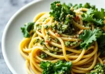 linguine com pesto e couve-flor