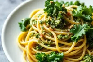 linguine com pesto e couve-flor