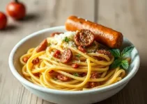 macarronada com linguiça