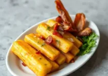 mandioca frita com bacon