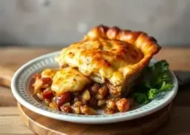 torta de carne com bacon