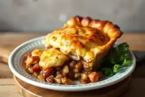 torta de carne com bacon