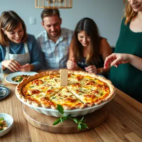 quiche de presunto e queijo