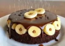bolinho de chuva com chocolate e banana