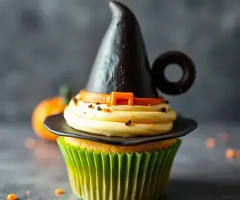 Cupcake de Chapéu de Bruxa