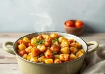 fricassê em uma panela