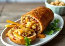 linguiça recheada com queijo