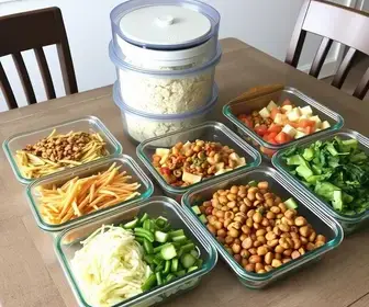 organização de marmitas