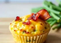 muffin salgado de queijo e bacon