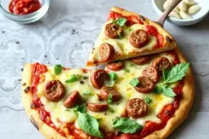 pizza de salsicha