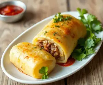 rocambole de batata com carne moída