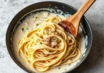 talharim de frigideira com molho cremoso
