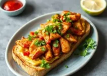 torrada com frango picante