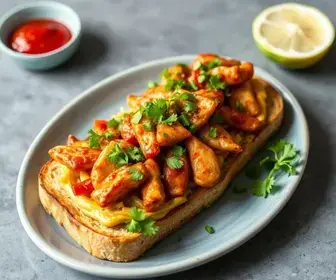 torrada com frango picante