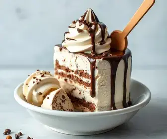 torta de sorvete com chocolate