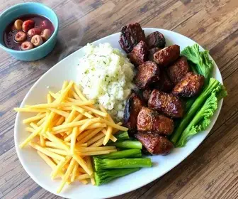 sobras do churrasco